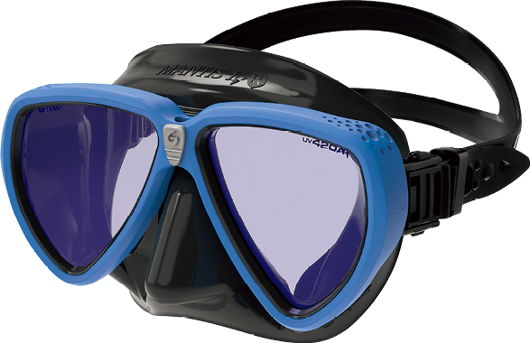 GM-1296 VADER FENETTE BLACK SILICON UV420 MASK RUBBER AMAIRO BLUE