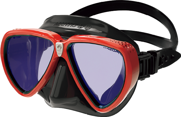 GM-1246 MANTIS LVR BLACK SILICON UV420 MASK PRO RED
