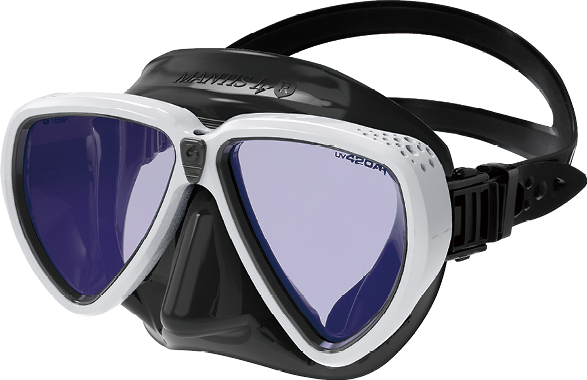 GM-129B MANTIS LV BK SILICONE UV420 MASK MT GLASS WHITE