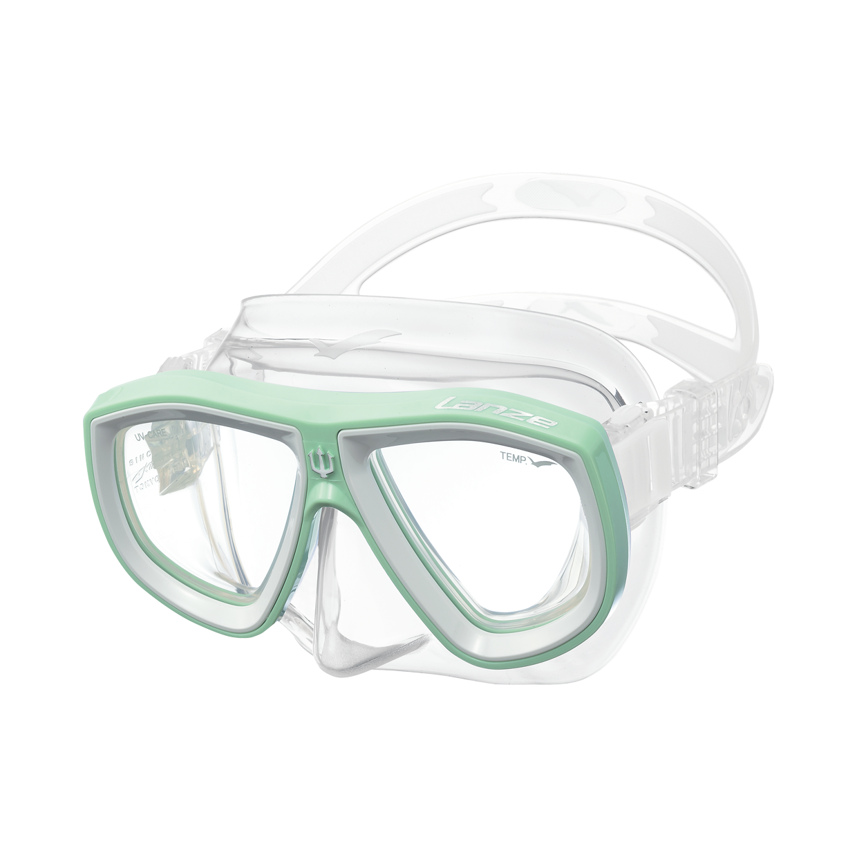 GM-1272B LANZE CLEAR SILICON MASK EASTER GREEN