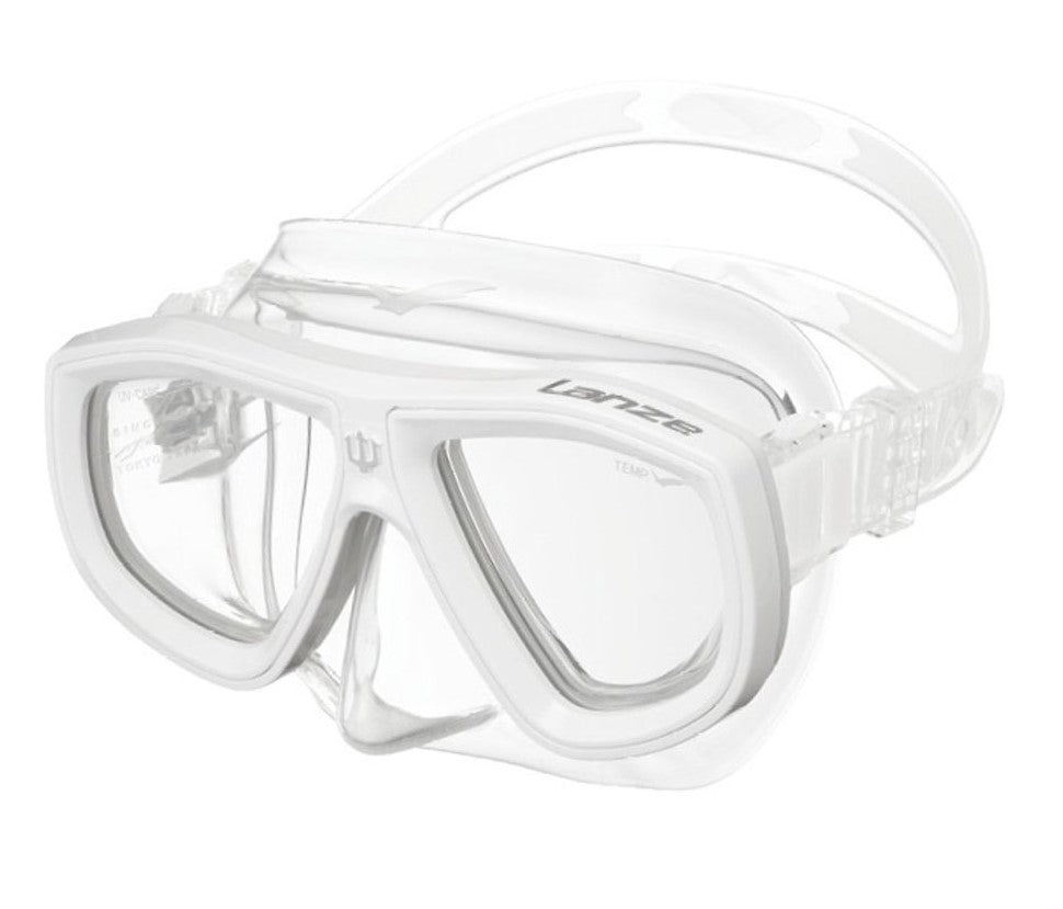 GM-1272B LANZE CLEAR SILICON MASK WHITE/WHITE