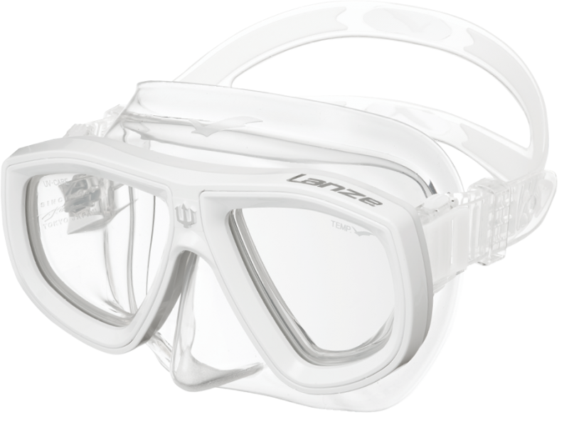 GM-1272B LANZE CLEAR SILICON MASK WHITE/WHITE