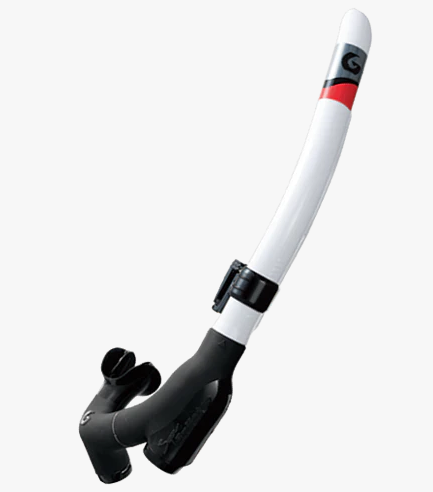 GS-3180B SUPER BULLET BLACK SILICONE SNORKEL SUPER WHITE