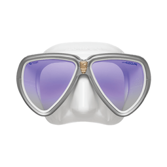 GM-1247 MANTIS LVR WHITE SILICON UV420 MASK M SAMBA SILVER