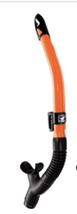 GS-3162B CANAL DRY SP BK SILICONE SNORKEL S ORANGE